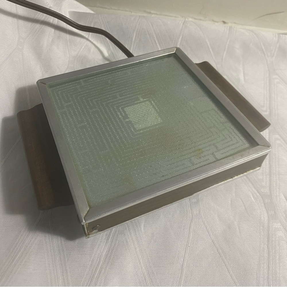 Small (6” x 6”) vintage electric hot pot warmer